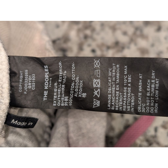 Women's The Kooples Grey & Pink Light Joggers Size 4 - Picture 12 of 16